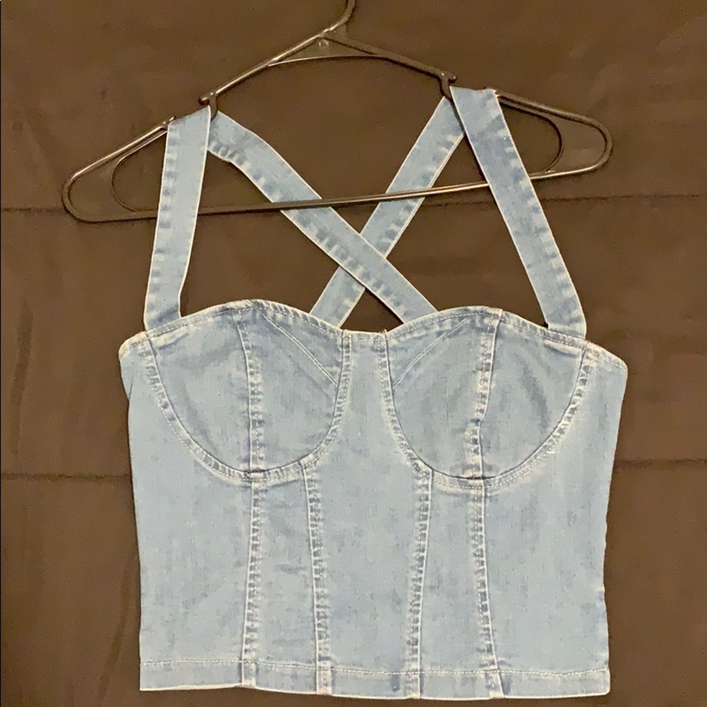 Jean crop top